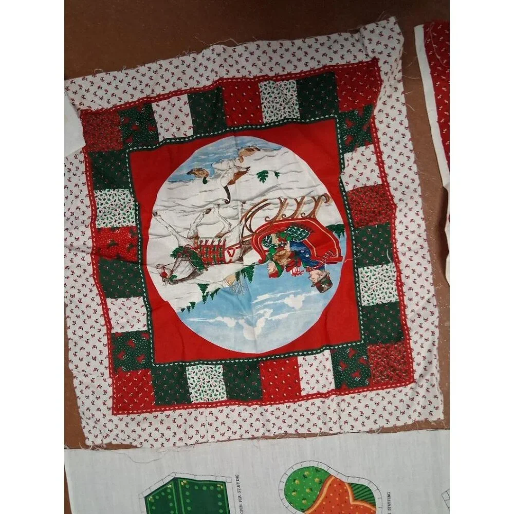 Vintage Springs Mills Christmas Fabric Panels Pattern #7470 For Stuffed Dolls &